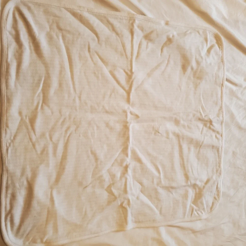 Cotton Baby Receiving Blanket Hooded Blue Stripes Sheep‎ Fence Nursery